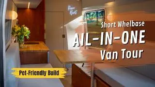 Thumbnail: Custom Short Wheelbase Camper Van Tour | Built for Solo Travel + Pets｜Ford Transit 148