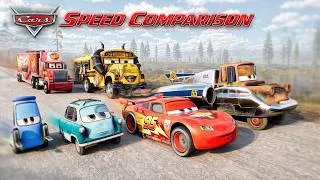 Thumbnail: CARS Characters  🚒❤️‍🔥 Speed Comparison 