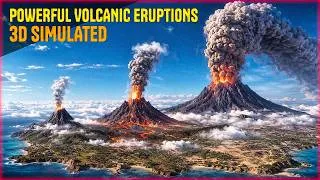 Thumbnail: 🌋 Most Powerful VOLCANIC ERUPTIONS Ever 🌋💥 Size Comparison