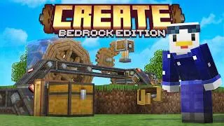 Thumbnail: Minecraft Java's BEST Mod is now on Bedrock Edition!? // Create Mod [MCPE/MCBE]