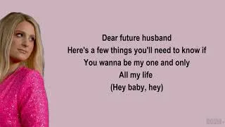 Thumbnail: Meghan Trainor - Dear Future Husband (Lyrics)