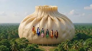 Thumbnail: 200 Feet Giant Momos House 🥟🏠 #momos #momoshouse #village #villageVlog 