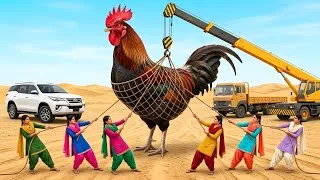 Thumbnail: 300 Foot Giant Desi chicken Rooster! 🐓🔥🏜️  Desert Survival Mega Feast #DesiChicken #village #cooking