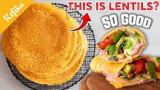 Thumbnail: This Is Lentils?! No Flour High Protein Bread & Veggie Wrap Recipe So Delicious