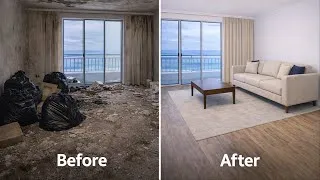 Thumbnail: BEFORE vs AFTER: Destroyed Living Room to Ocean-View Luxury | Full Home Renovation