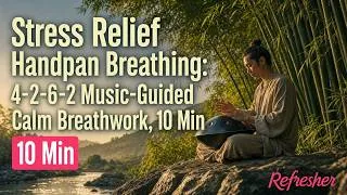 Thumbnail: Stress Relief Handpan Breathing: 4-2-6-2 Music-Guided Calm Breathwork, 10 Min