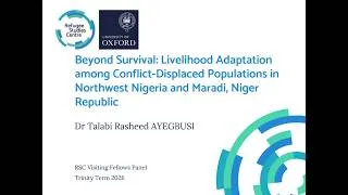 Thumbnail: Beyond Survival: Livelihood Adaptation among Conflict-Displaced Populations in Nigeria & Niger
