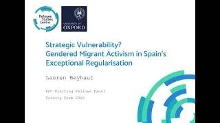 Thumbnail: Strategic Vulnerability? Gendered Migrant Activism in Spain's Exceptional Regularisation