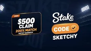 Thumbnail: Stake Promo Code "SKETCHY" — Exclusive Rewards, VIP Access & Rakeback (2026)