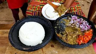 Thumbnail: Cooking Ghana's Staple FOOD || Akple with Abobi Tadi II FISH in the village. #africanvillage #food