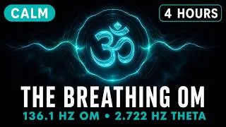 Thumbnail: The Breathing Om | 136.1 Hz Om Tone on a 2.722 Hz Deep Theta Pulse (4 Hours - BLACK SCREEN)