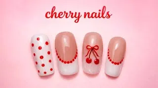Thumbnail: Soft Cherry French Nails 🍒🤍 Easy Nail Art Step by Step