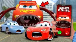 Thumbnail: MCQUEEN CAR EATER ATTACKED LIGHTNING MCQUEEN AND SALLY CARRERA In Garry's Mod