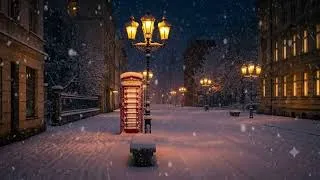 Thumbnail: A nostalgic winter night in the 90s | Sounds of Falling Snow, soft white noise for fall asleep fast