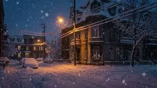 Thumbnail: (No Ads) Winter midnight idyll | Sounds of Falling Snow, soft white noise for sleep