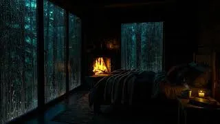 Thumbnail: Soothing Rainy Day Vibes  🌧️Gentle Rain Outside the Cozy Bedroom Window | Warm Night Ambience