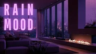 Thumbnail: Rain Mood 🌧️ Chill R&B Mix | Rainy Night Vibes, Cozy Fireplace, Relaxing Soul & Sleep Music