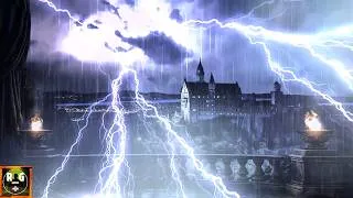 Thumbnail: Intensive Gewittergeräusche zum Schlafen (Werbefrei) - Starker Regen, Extreme Blitze & Lauter Donner