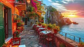 Thumbnail: Bossa Nova Café with Cozy Outdoor Cafe Ambience 🌸 Relaxing Seaside Jazz Music for Work & Study