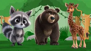 Thumbnail: Peaceful Animal Sounds: Raccoon, Bear, Giraffe, Swallow, Toad, Turkey - Animal Video