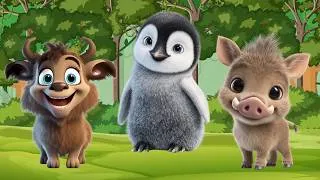 Thumbnail: Relaxing Animal Sounds: Goat, Tapir, Penguin, Boar, Dog, Pig, Donkey - Animal Video