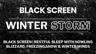 Thumbnail: Black Screen | Restful Sleep with Howling Blizzard, Freezing Snow & Winter Winds