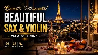 Thumbnail: Deep Sleep Under Paris Stars 🗼 Romantic Saxophone Violin & Piano | Penthouse Instrumental