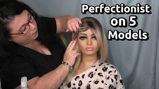 Thumbnail: ASMR Perfectionist Hair Fixing on 5 Models for Catwalk | Hair Brushing, Finishing Touches, Spray