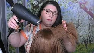 Thumbnail: ASMR Wet Haircut, Blow Dry, Spray Sounds, Styling, Hair Dryer | Hairdresser Roleplay