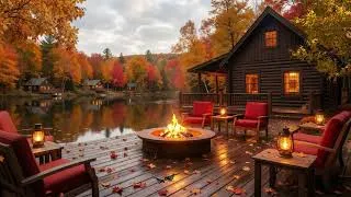 Thumbnail: You’re Sitting by a Lake Campfire 🔥🍁 Autumn Forest Ambience with Relaxing Fire Sounds