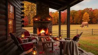 Thumbnail: 🍂 Quiet Fall Morning by the Balcony | Cozy Campfire, Birds & Autumn Leaves ASMR for Relaxation
