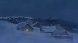 Thumbnail: ❄ 8 Hours Howling Snowstorm in Mountain Village • Deep Sleep Wind & Drifting Snow Ambience