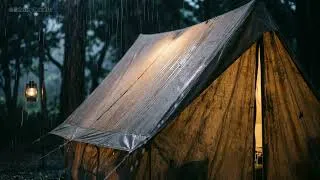 Thumbnail: Rain on Tent in Forest with Distant Thunder ⛺🌧️ | Cozy Camping Sounds for Deep Sleep (8 Hours)