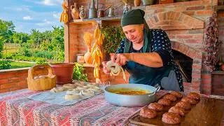 Thumbnail: Incredible Village Cooking: Juicy Meat Patties & Traditional Pastries 🌿 Outdoor Routine