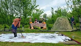 Thumbnail: Traditional Carpet Washing & Busy Spring Day in the Village! 🧺 Cleaning Routine