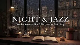 Thumbnail: City Night Jazz & Rainy on The Window - Soft Jazz Instrumental Music & Piano Music for Work, Study