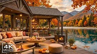 Thumbnail: Cozy Fall Coffee Shop Ambience 🍂 Jazz Relaxing Music & Warm Fireplace Sounds for Studying, Working