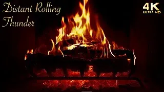 Thumbnail: 🔥 Cozy Fireplace with Distant Rolling Thunder (No Ads Midroll)