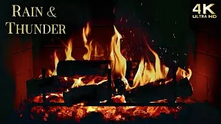Thumbnail: 🔥 Cozy Thunderstorm, Rain and Fireplace Sounds for Sleeping ⛈️ (No Ads Midroll)