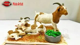 Thumbnail: DIY Miniature Clay Goat Family: Easy Animal Sculpting for Beginners