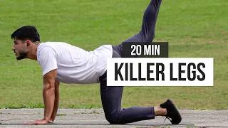 Thumbnail: 20 MIN KILLER LEG DAY - Lower Body Workout at Home | No Equipment, Toned Legs & Glutes