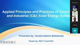 Thumbnail: Applied Principles and Practices of Commercial and Indusrial (C&I) Solar Energy Systems