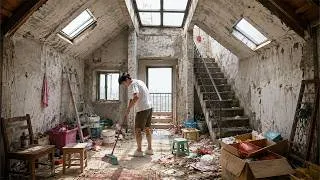 Thumbnail: I Turned My Parents' Abandoned Dusty Attic Into A Cozy Loft Home. - Full DIY Renovation