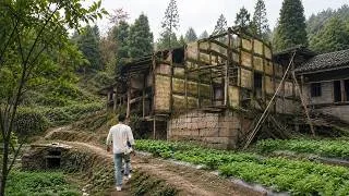 Thumbnail: Leaving The City After Losses, A Man Cleared Ruins by Hand To Build a 2-story Brick House