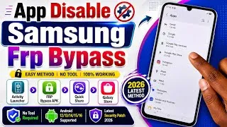 Thumbnail: Samsung FRP Bypass Android 15/16 2026 🔓 New Method | 100% Working | With PC - No Need *#0*#