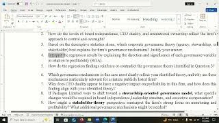 Thumbnail: corporate Governance Case Study Practice (Step-by-Step) | Theory Identification Using Data