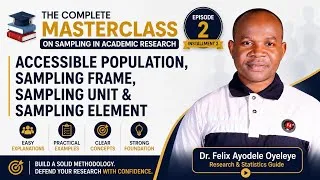 Thumbnail: Episode 2 (Installment 2) Accessible Population, Sampling Frame, Sampling Unit and Sampling Element