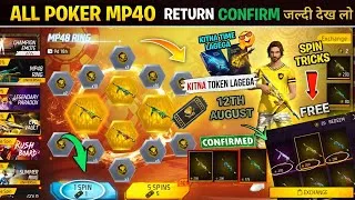 Thumbnail: Poker Mp40 Return Confirm💥🤯|Next Ring Total Diamond&Token Exchange Kitna Lagega✅ Free Fire New Event
