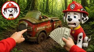 Thumbnail: Starting & Test Driving Abandoned PAW PATROL MARSHALL Car | POV Restarting Forgotten Fire Truck