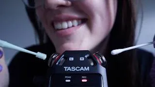 Thumbnail: ASMR Gently Touching & Cleaning Your Ears - tascam, tongue clicking